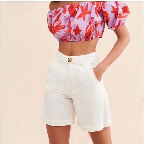 FARM Rio Red and Purple Starfish Crop Top - Picture 2 of 3